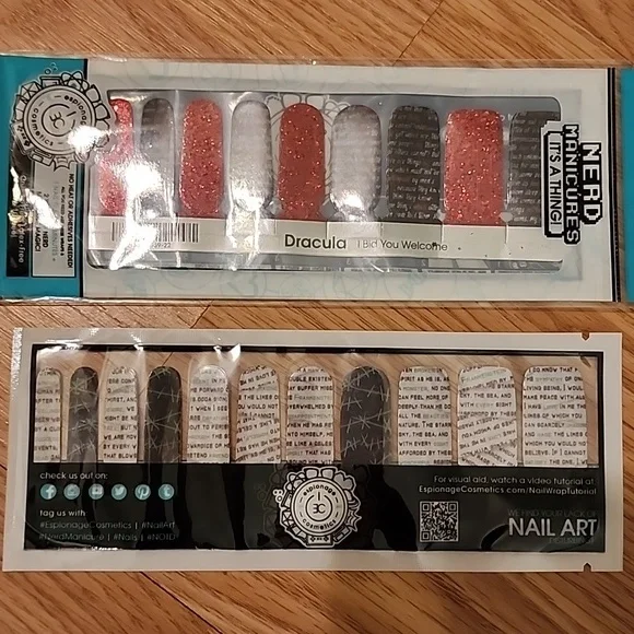 Giant Lot Of Bookish / Nerdy / Geeky Nail Wraps
